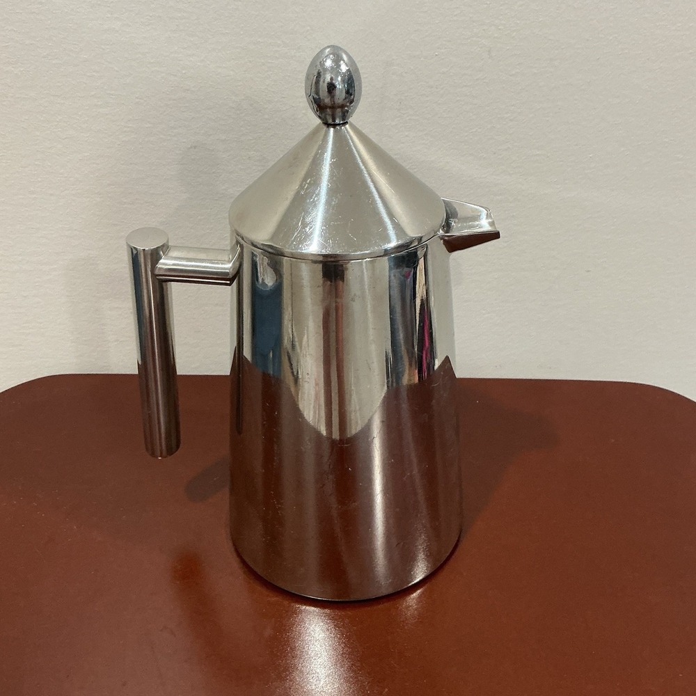 Francois Et Mimi Double Wall Stainless Steel French Coffee Press Rare Design